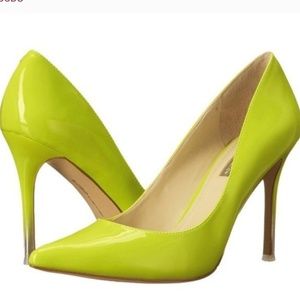 BCBG womens neon patent pumps